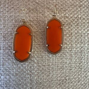 Kendra Scott Orange and Gold Earrings